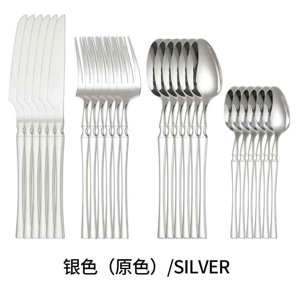 Titanium Coated Stainless Steel Cutlery Set for Dining