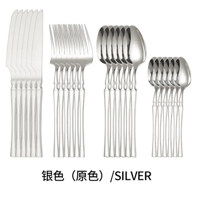 Titanium Coated Stainless Steel Cutlery Set for Dining