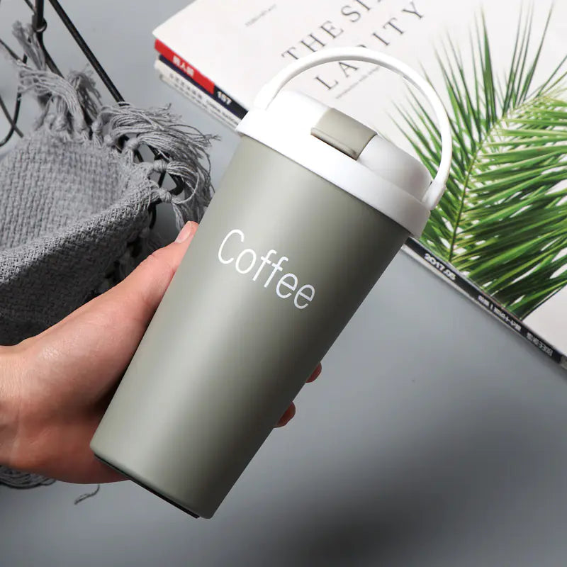 304 Stainless Steel European Straw Coffee Cup Travel Mug - Lunqara 