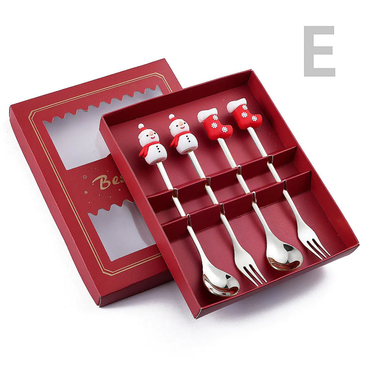 Cartoon Christmas Spoon Cutlery Set for Desserts - Lunqara