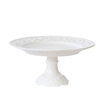 French Embossed Ceramic Plate for Breakfast & Salad