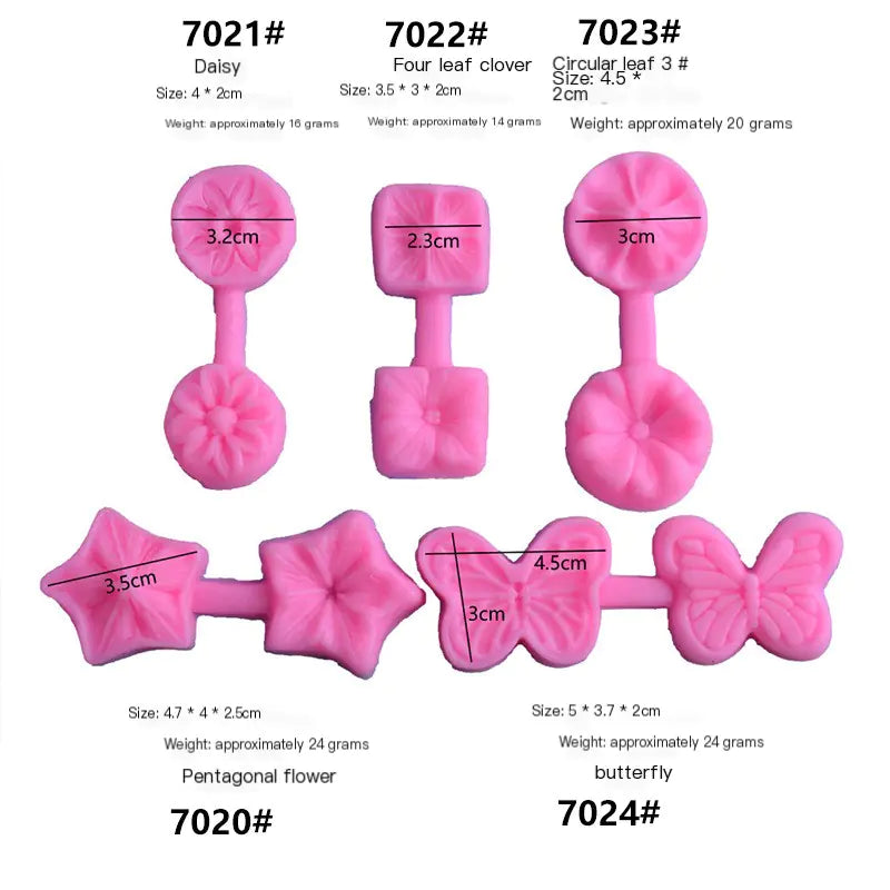 New Clover Butterfly Flower Silicone Mold for Cake Decor