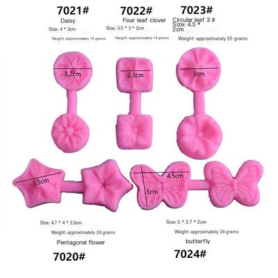 New Clover Butterfly Flower Silicone Mold for Cake Decor