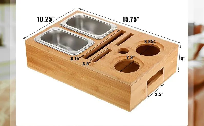 Wooden Snack Tray Table Stand Storage Box - Lunqara