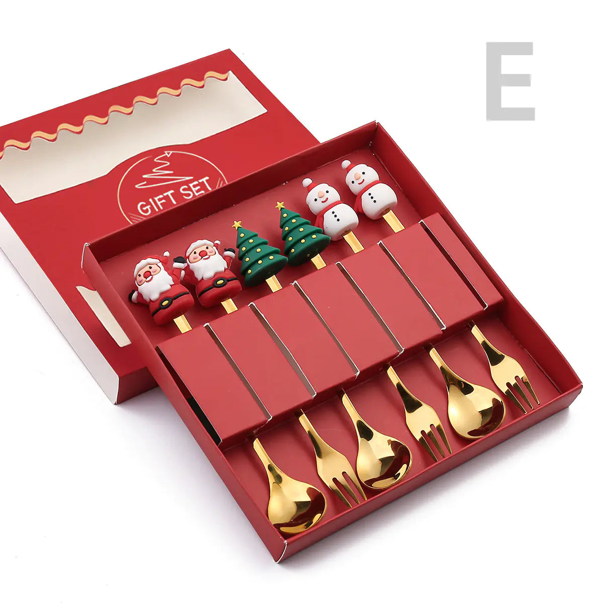 Cartoon Christmas Spoon Cutlery Set for Desserts
