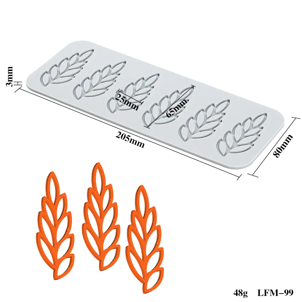 Silicone Leaf and Flower Molds for DIY Desserts