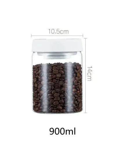 Vacuum Sealed Glass Storage Jar Set - Lunqara 