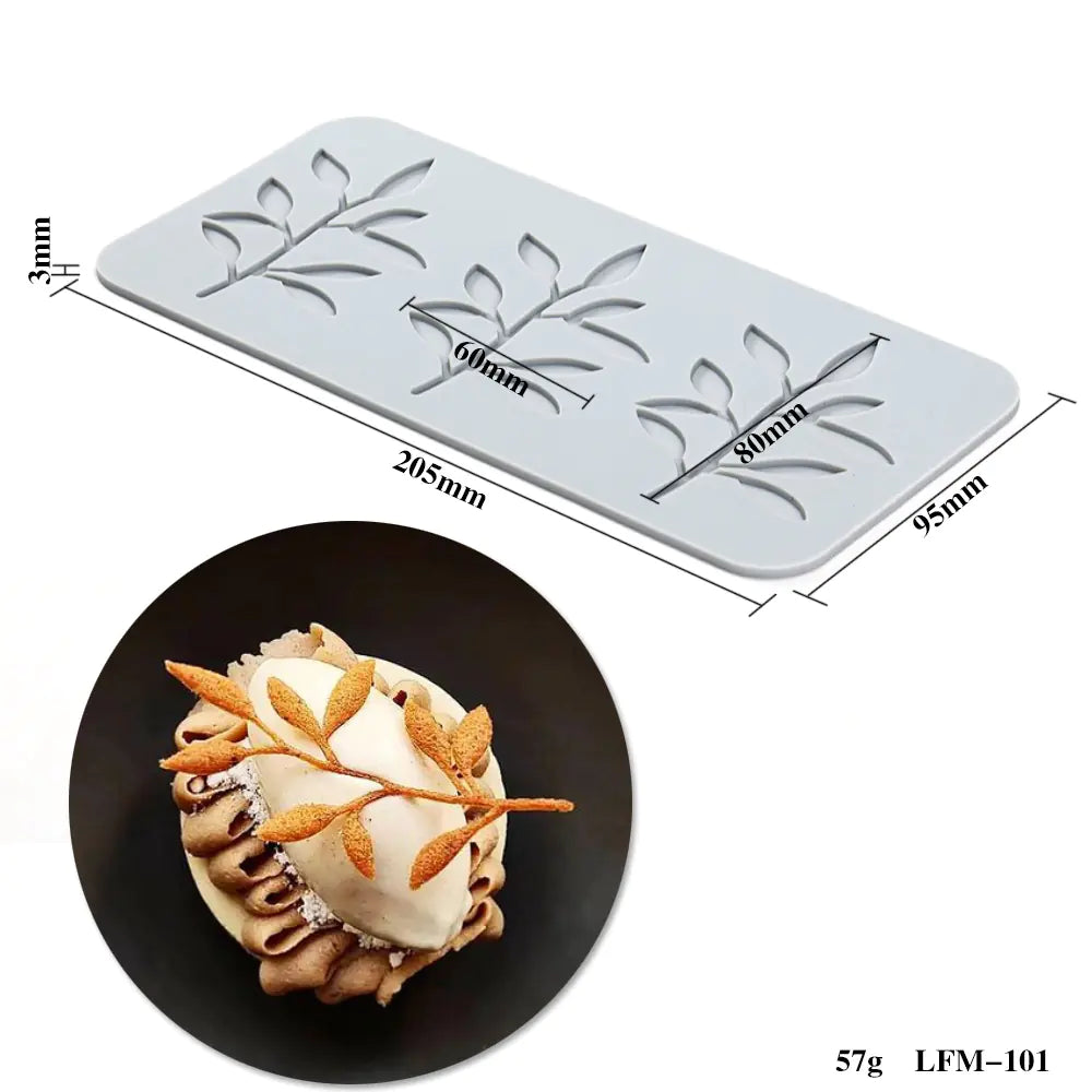 Silicone Leaf and Flower Molds for DIY Desserts