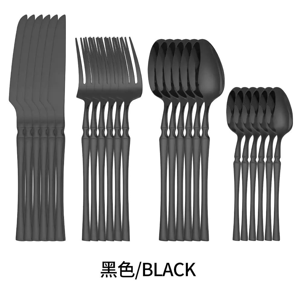 Titanium Coated Stainless Steel Cutlery Set for Dining