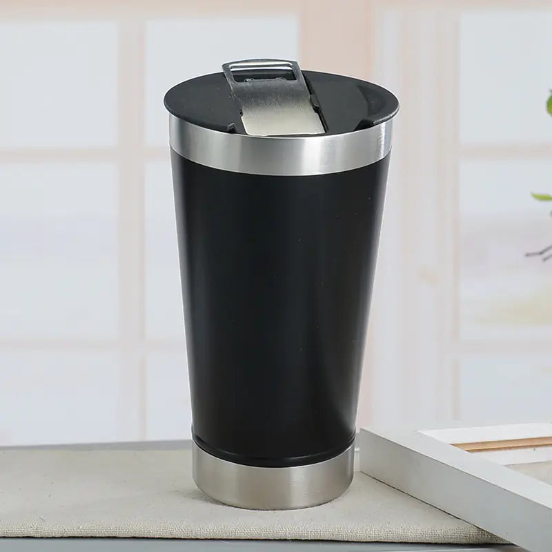 Vacuum Insulated Beer Mug - Stainless Steel Travel Cup