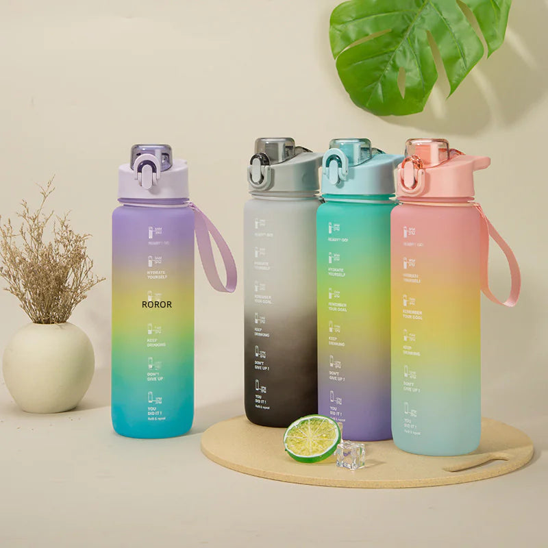 Three-Color Gradient Outdoor Sports Water Bottle