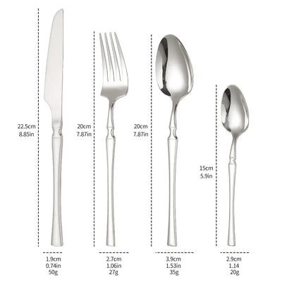 Titanium Coated Stainless Steel Cutlery Set for Dining