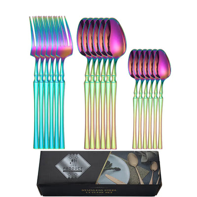 Titanium Coated Stainless Steel Cutlery Set for Dining
