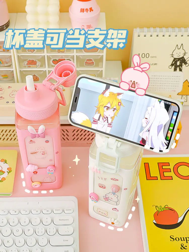 Cute Plastic Straw Sports Cup - Lunqara
