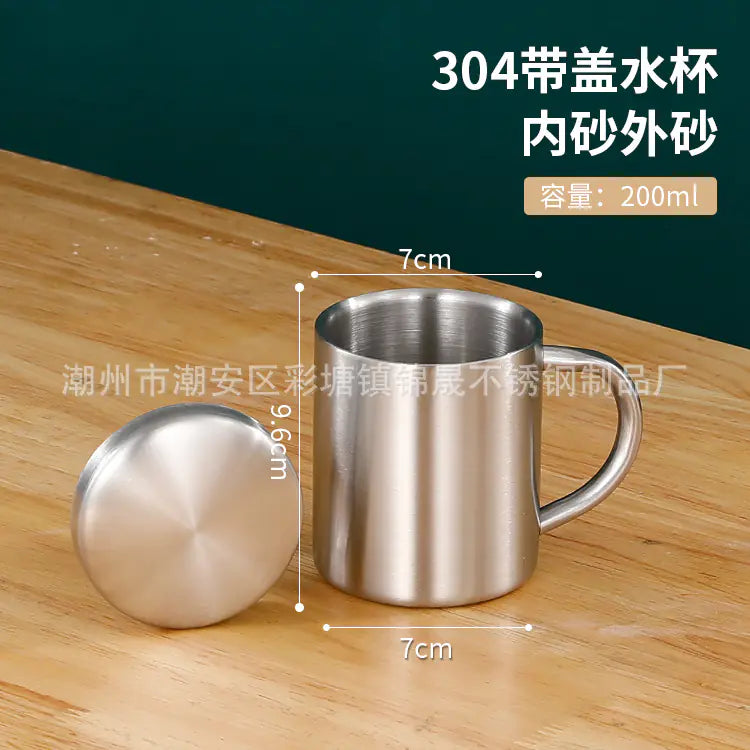 Double-Layer Insulated 316 Stainless Steel Mug with Lid