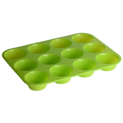 Thickened 12-Cavity Round Silicone Cake Mold