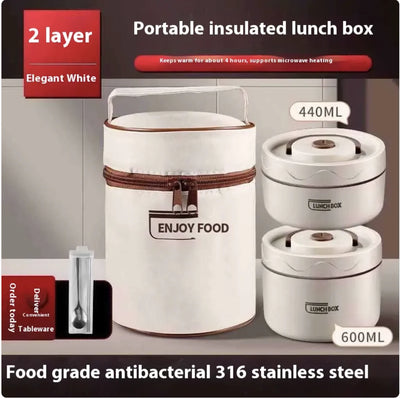 Extra-Long Insulated Stainless Steel Lunch Box