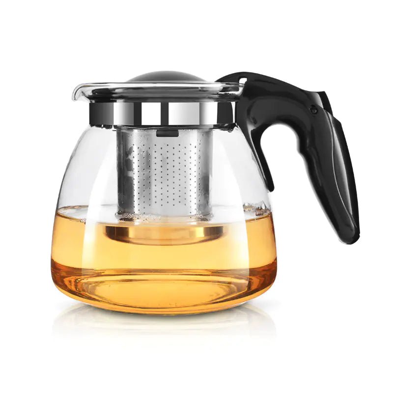 Thick Glass Large Capacity Tea Pot with Stainless Steel - Lunqara