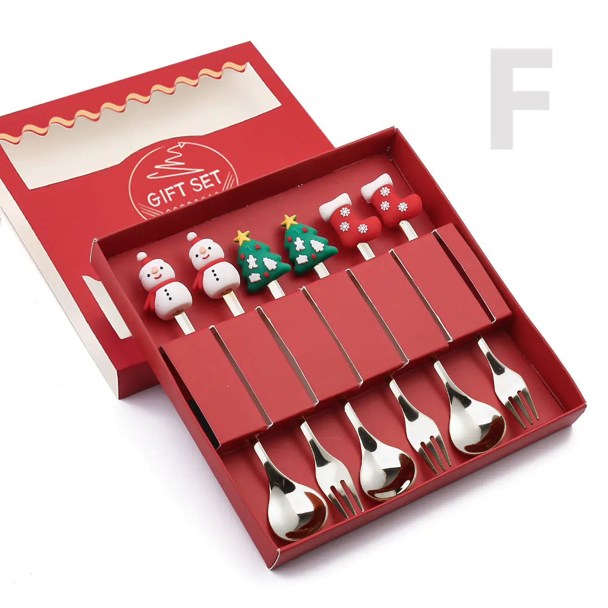 Cartoon Christmas Spoon Cutlery Set for Desserts