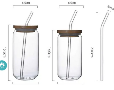 Safe Sip Glass Cup With Lid - Lunqara 