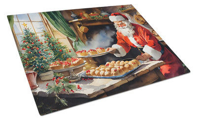 Cookies with Santa Claus Glass Cutting Board - Lunqara 