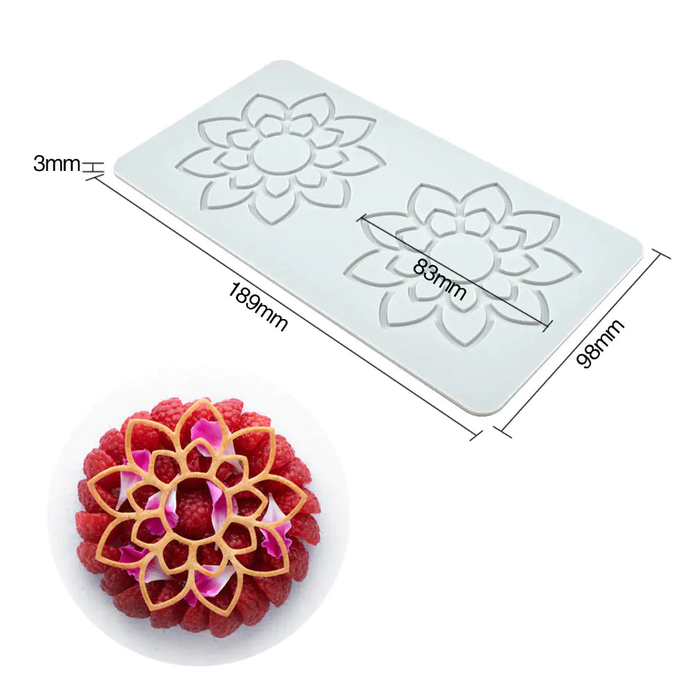 Pineapple Fruit Crisps Silicone Lace Mat for Baking