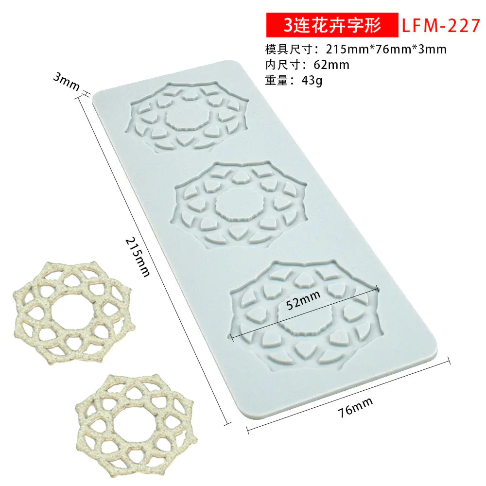 Pineapple Fruit Crisps Silicone Lace Mat for Baking