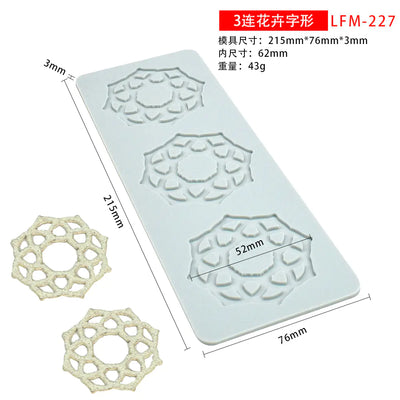 Pineapple Fruit Crisps Silicone Lace Mat for Baking