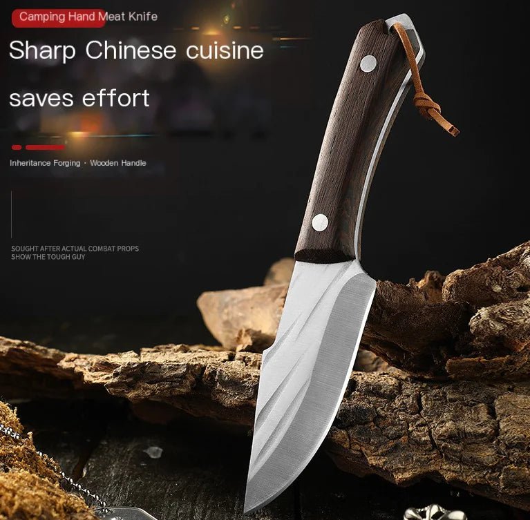 Portable Stainless Steel Meat Knife for Outdoor Use - Lunqara