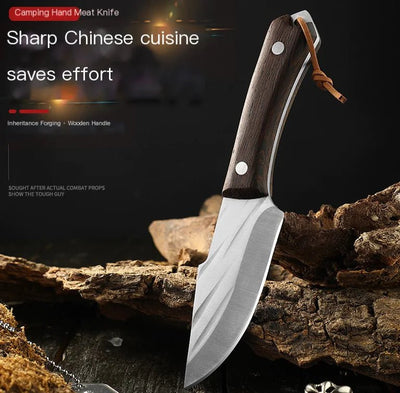 Portable Stainless Steel Meat Knife for Outdoor Use - Lunqara