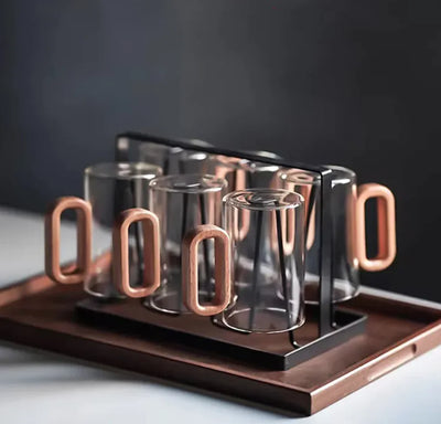 Smoky Gray Borosilicate Glass Water Cup - Lunqara 