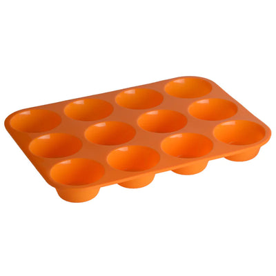 Thickened 12-Cavity Round Silicone Cake Mold