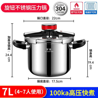 304 Stainless Steel High - Pressure Cooker for Kitchen Use - Lunqara