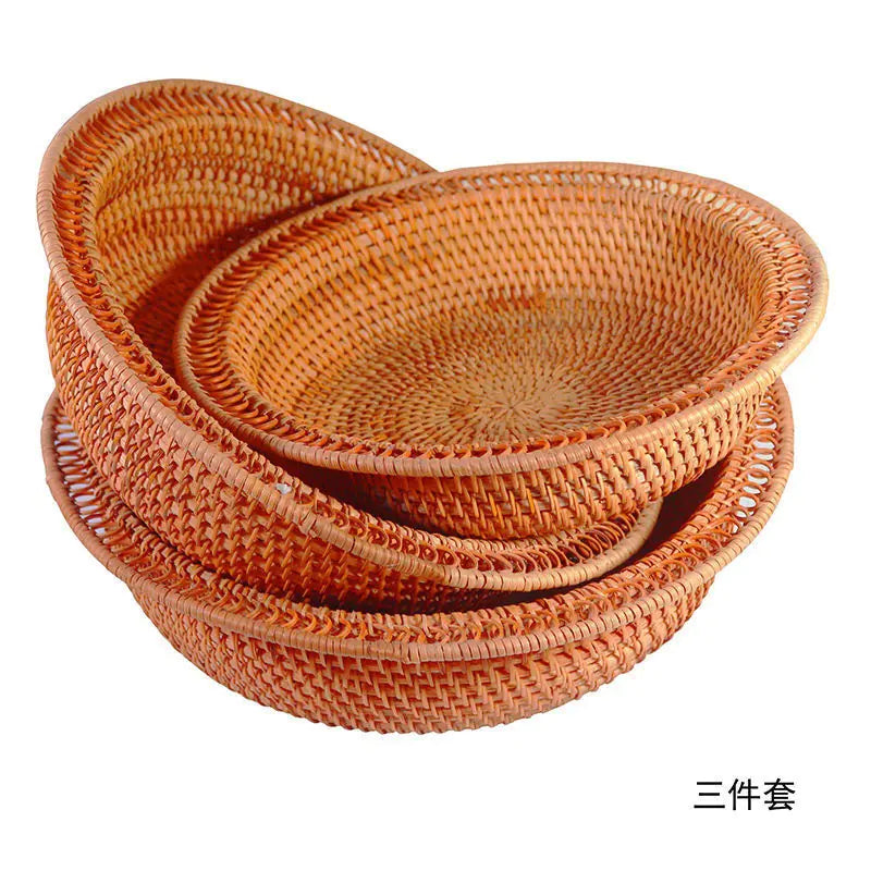 Handmade Vietnamese Wicker Candy Basket Set (3 Pieces) - Lunqara 