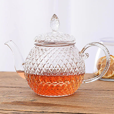 Borosilicate Glass Sunflower Teapot for Floral Tea - Lunqara 