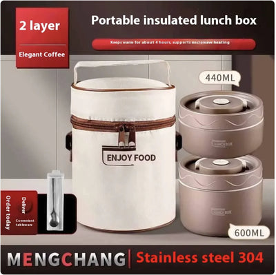 Extra-Long Insulated Stainless Steel Lunch Box