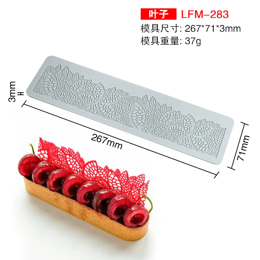 New Silicone Geometric Oval Lace Mat for Cake Decor