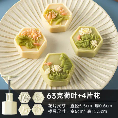 50g 3D Hibiscus Cherry Blossom Mooncake Mould