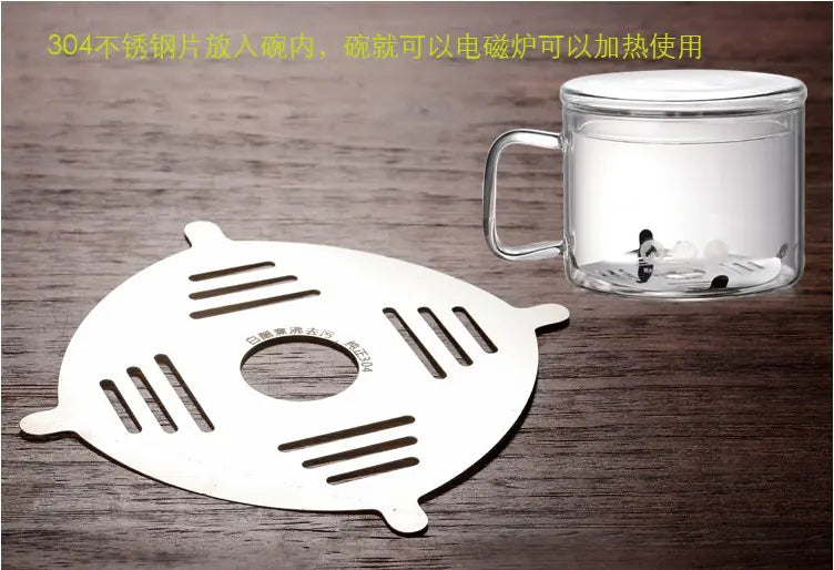 Glass Double-Handled Soup Pot with Electric Stove