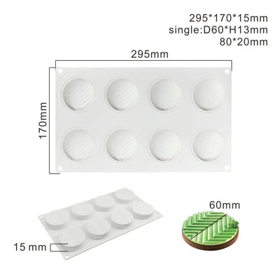 Heart - Shaped Sandstone Cake Silicone Mold and Steel Ring - Lunqara