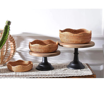 Handmade Vietnamese Wicker Candy Basket Set (3 Pieces) - Lunqara 