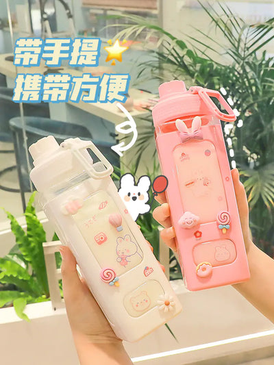 Cute Plastic Straw Sports Cup