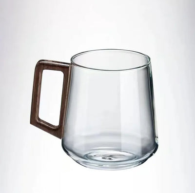 Glass Tea Cup with Wooden Handle