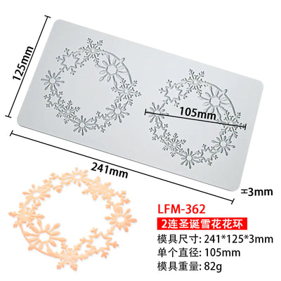Silicone Mold for Leaf Ring Fondant Lace Decoration