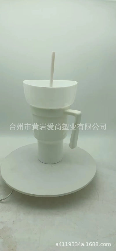 TikTok Snack Cup 1L Portable Drink Cup with Straw
