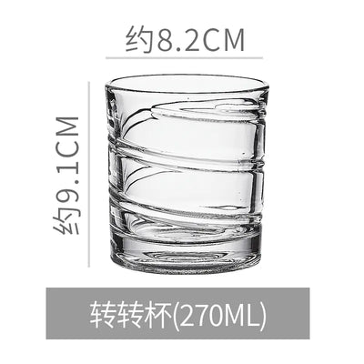 Creative Rotating Glass Cup for Whiskey and Coffee