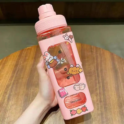 Cute Plastic Straw Sports Cup - Lunqara