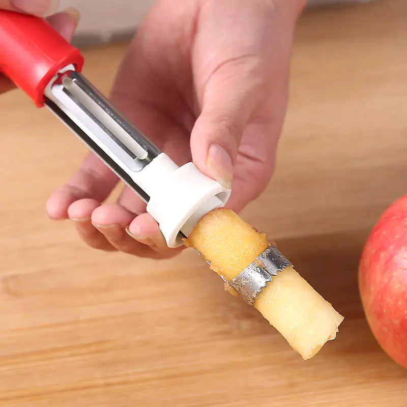 2-in-1 Fruit Corer and Peeler with Retractable Design - Lunqara 
