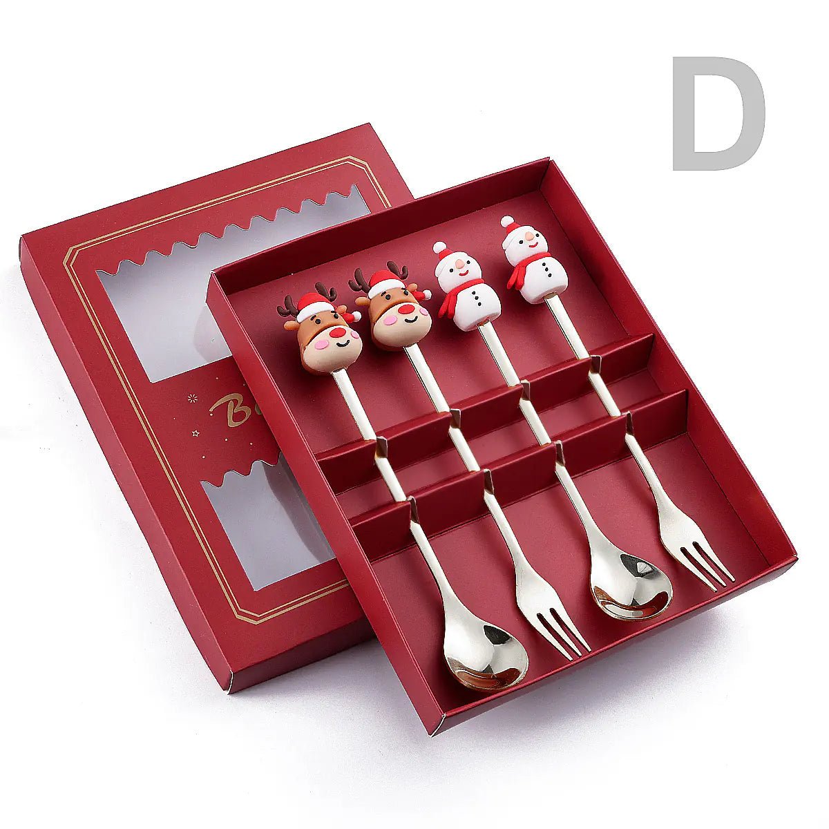 Cartoon Christmas Spoon Cutlery Set for Desserts - Lunqara