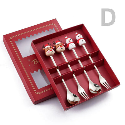 Cartoon Christmas Spoon Cutlery Set for Desserts - Lunqara